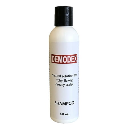 DEMODEX Extra Strength Natural Shampoo For Itchy, Flaky, Greasy Scalp. Kill Mites, Stop Head Itching and Irritation. For Demodecosis Prone Scalp, Face and Body - 6.0 (Best Way To Treat Dry Flaky Scalp)