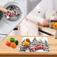 thumbnail image 4 of Ryvnso Christmas Trees Santa Claus Dish Drying Mat for Kitchen Countertop 16x18 Small Dish Pad Drainer Rack Dish Sink Mats, 4 of 7