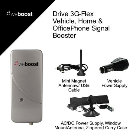 weBoost Drive 3G-Flex 470113 Cell Phone Signal Booster Enhance Your Signal up to 32x