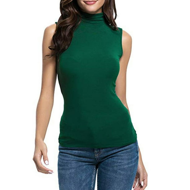Download Cathery - Cathery Women's Sleeveless Slim Fit Turtleneck ...