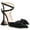 Black, variant on YDN Women Lovely Closed Pointy Toe Bows Pumps Ankle Strap Buckle Special High Heel Sandals Prom Dress Evening Shoes Size 7 Black