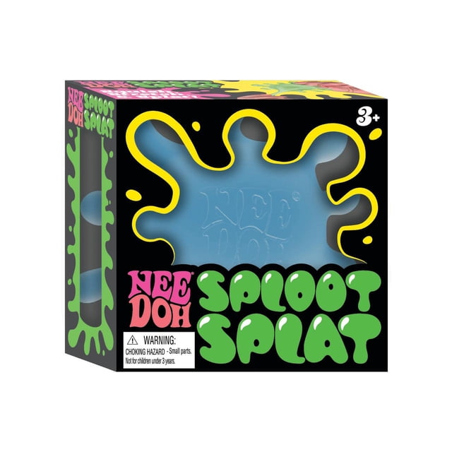 NeeDoh SplootSplat -The Splat that Sploots - Sensory Toy to Squish, Squeeze, and Pull - Blue