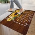 thumbnail image 3 of Sunflower Wood Colored Flowers (5) Door Mat 30 X 17 Inch Welcome Doormat Indoor Outdoor Entrance Floor Mat Non Slip Spring Summer Decor Rubber Mats, 3 of 6
