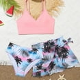 thumbnail image 6 of WIBACKER Girls Swimsuits 3 Piece Bathing Suit Set Floral Bikini Swimwear with Cover Ups Beach Skirt 9 Years, 6 of 8