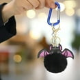 thumbnail image 6 of shyuyusa Halloween Bats Keychain Accessories - Cute Pom Fuzzy Car Keychain for Handbag Backpack Purse, 6 of 6