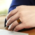 thumbnail image 5 of IP Black (Ion Plating) Stainless Steel Ring with Semi-Precious in Topaz for Women Style TK3766 Size 13, 5 of 5