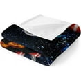 thumbnail image 4 of Galaxy Planet Blanket Outer Space Universe Gifts for Women Men Dad Mom Husband Wife Birthday Christmas Valentines Gift Fathers Day Decor Girls Boys Present 60x80 Inch, 4 of 6