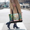 thumbnail image 4 of FORMRS Canvas Laptop Tote Bag for Women with 15.6" Computer Compartments Shoulder Handbag, Window Scene, 4 of 7