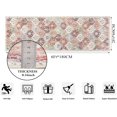 thumbnail image 3 of Moynesa 2'x6' Moroccan Trellis Washable Runner Rug,2x6ft Rug Runners for Hallways Non Slip Vintage Kitchen Runner Rug Ultra-Thin Bathroom Runner Rugs Carpet Laundry Room Bedroom Orange, 3 of 7