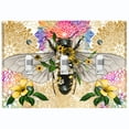 thumbnail image 1 of Metal Light Switch Plate Cover Unique Colorful Floral Bee Yellow Mandala BUT029, 1 of 1