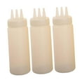 thumbnail image 3 of 3 Pack Condiment Dispenser Bottles Refillable Large Capacity for Ketchup Mustard Honey Oil Pancake Decorating, 3 of 9