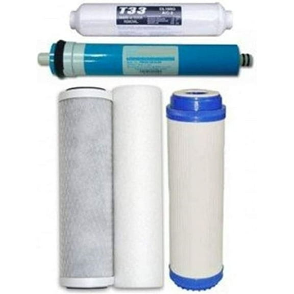 COMPLETE FILTRATION SERVICES EST.2006 Universal 5 Stage Reverse Osmosis Replacement Filter Set with 75 GPD Membrane Kit