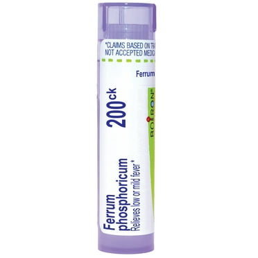 Boiron Ferrum Phosphoricum 200CK, Homeopathic Medicine for Low Or Mild Fever, 80 Pellets