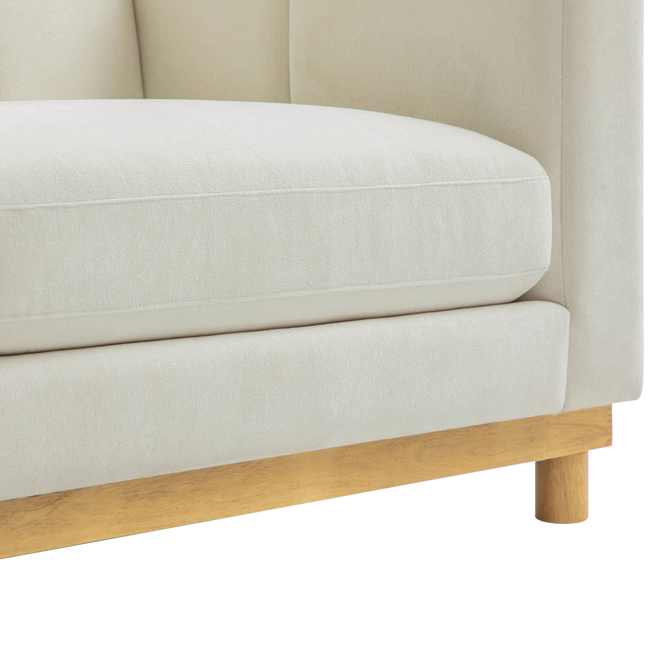 Christopher Knight Home 78.7" Chenille Loveseat Sofa, Modern Upholstered Couch with Square Arms, Beige