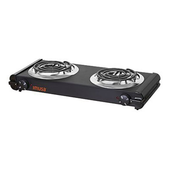 IMUSA Electric Double Burner 1,750W - Electric hot plate - black