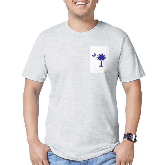 CafePress - Palmetto Tree &Amp; Crescent Moon Fitted T Shirt - Fitted T-Shirt, Vintage Fit Soft Cotton Tee