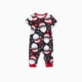 thumbnail image 2 of Pijamas navideños a juego para toda la familia, pijamas de manga corta con estampado de Papá Noel en color negro, 2 of 5