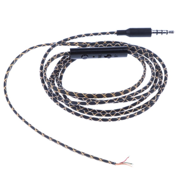 Cable de sonido para auriculares DIY de 3.5 mm con micrófono CUTICAT 1.2m
