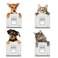 thumbnail image 1 of Cute Cat Design Smooth Finish Decorative Outlet Covers, Single Gang Rocker Unbreakable Polycarbonate, Easy Installation for Home Decoration, Set of 4, 1 of 5