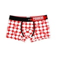 thumbnail image 2 of HUPOM Mens Underwear Boxer Briefs Male Thongs Low waist Elastic Waist Printed Briefs Red M, 2 of 4
