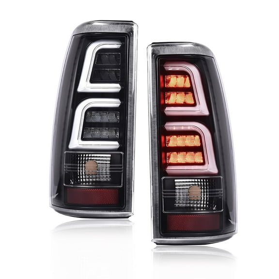 PIT66 LED Tube Tail Lights Brake Lamps Fit for Chevy Silverado 1500 2500 1500 HD 2500 HD 1999 2000 2001 2002 GM2800186, GM2801186…