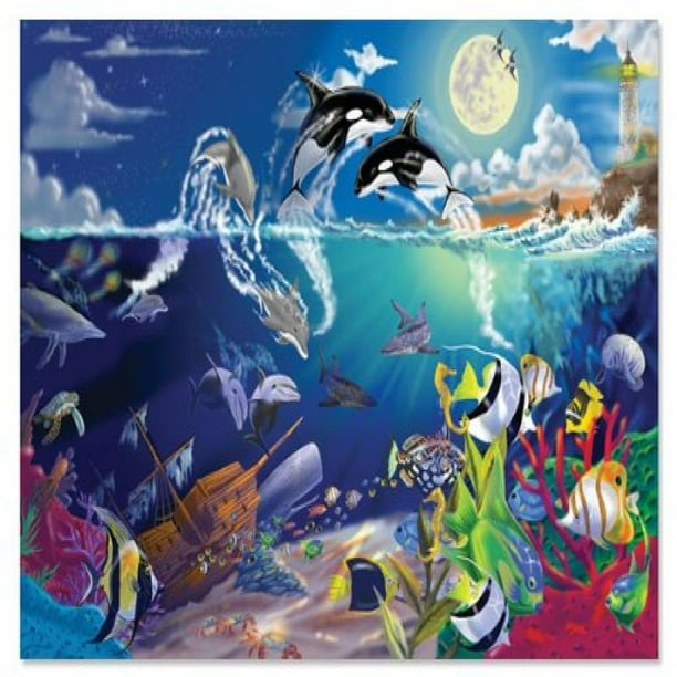 Melissa Doug Underwater Playground Jigsaw Puzzle 200 Piece Walmart Com Walmart Com