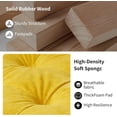 thumbnail image 6 of LEHZROAJ Button Tufted Velvet Vanity Stool with Metal Legs, Modern Makeup Ottoman, Upholstered Foot Rest Footstool for Living Room Bedroom（Yellow）, 6 of 10