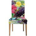 thumbnail image 1 of ABPHQTO Funda protectora para silla con flores y mariposas, funda protectora para asiento, para comedor, Hotel, boda, fiesta, juego de 1, 1 of 4