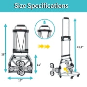 Takira Stair Climbing Cart - Heavy Duty Hand Truck with Silent Wheels for Stairs & Flat Surfaces.