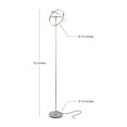 thumbnail image 3 of Brightech Halo Split LED Torchiere Bright Standing Floor Lamp, Platinum Silver, 3 of 12