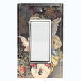 thumbnail image 1 of Metal Light Switch Plate Outlet Cover Antique Romantic Floral Angel Cupid AGL008, 1 of 13