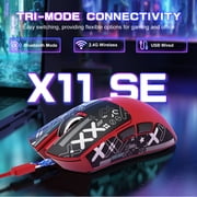 ATTACK SHARK X11SE Wireless Gaming Mouse, PixArt PAW3311 Gaming Sensor, BT/2.4G Wireless/Wired, 65 Hours Battery, Upgrade BK52820 Chip