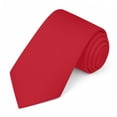 thumbnail image 2 of Jacob Alexander Men's Extra Long Solid Color Tie - Red, 2 of 8