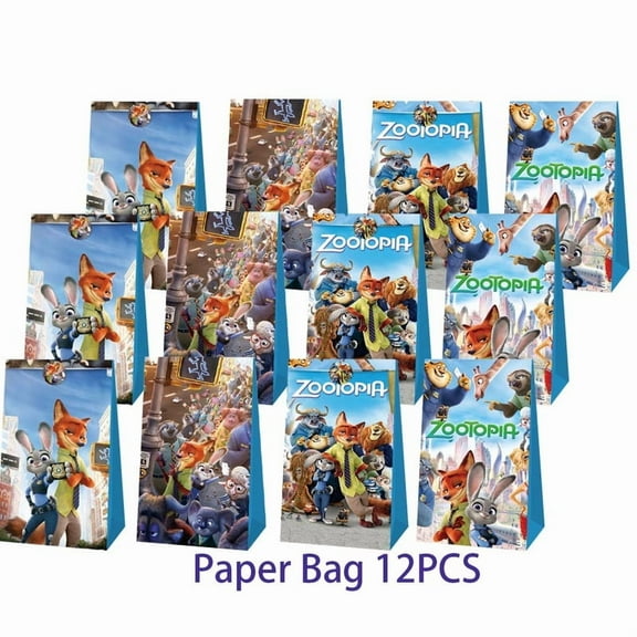 Zootopia Goodie Bags Party Favor Candy Decorations Treat Supplies Birthday