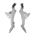 thumbnail image 1 of Pedal de motocicleta Unique Bargains para Honda Grom Msx125 SF 2017-2020, estribos para pies izquierdo y derecho, estribos antideslizantes de aleación de aluminio y goma, tono plateado, 1 par, 1 of 7