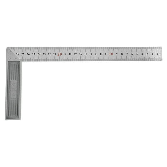 Raindrops Metal Square Ruler 90° Angle Drafting Tool - Silver