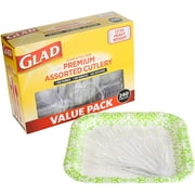 Glad Clear Assorted Premium 240-Piece Disposable Plastic Cutlery Set