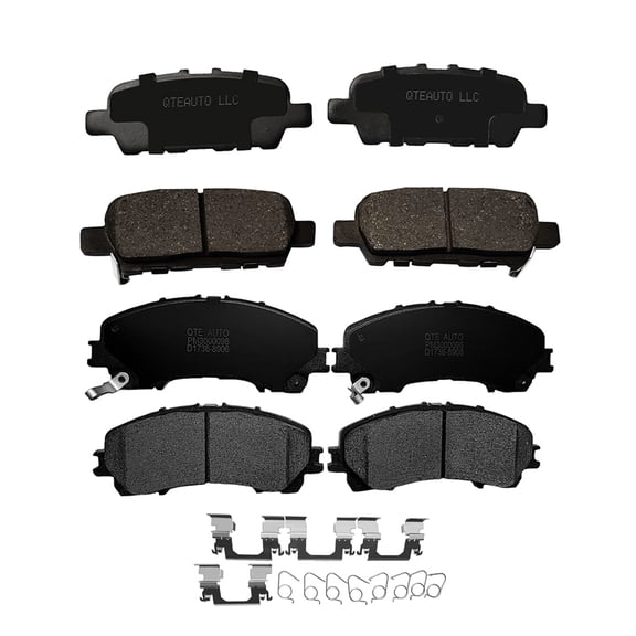 Set of 8 Front-Rear Ceramic Brake Pad Kit For 2015-2019 Nissan Rogue