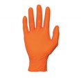 thumbnail image 1 of 10.5 in. Large Powder Free Unlined Nitrile Disposable Gloves, Orange, 1 of 1
