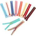 thumbnail image 3 of Lote de 10 cremalleras de resina de 10 colores diferentes de 30 cm y cremallera con anilla, 3 of 5