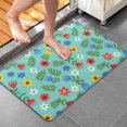 thumbnail image 4 of Pioneer Flower Floral Print Pattern Bathroom Rugs Mat, Non Slip Microfiber Bathroom Rug with Rubber Backing, Soft Mats for Bathroom Floor Tub Shower, 20"x32", 4 of 5