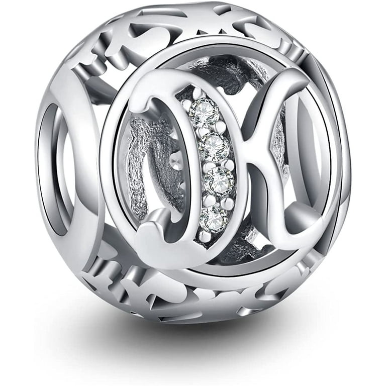 925 Sterling Letter K Pandora Bracelets Alphabet Initial Beads Charms Jewelry Gift for Women Walmart.com