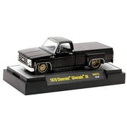 1978 Chevrolet Silverado 30 Pickup Truck Black Limited Edition to 10120 pieces Worldwide 1/64 Diecast Model Car by M2 Machines