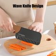 thumbnail image 6 of Stainless Steel Corrugated Knife, Wolf Tooth Potato Cutting Knife, Household Kitchen Knife, Wavy Blade, Slim and Sharp, Colorful Handle, Easy to Clean, Versatile for Hard Fruits Vegetables, 6 of 6