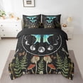 thumbnail image 2 of Blue Gothic Moth Twin Comforter Set 7-Piece, Bohemian Trippy Mushroom Bedding Comforter Sets Moon Phase Bed in a Bag Dragonfly Butterfly Bedding Set, Psychedelic Galaxy Glitter Stars Bed Sheets Set, 2 of 4