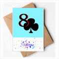 thumbnail image 1 of Happiness Club 8 Poker Welcome Back Greeting Cards Envelopes Blank, 1 of 3