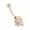 Rose, variant on 14K Natural Diamond Body Jewelry Dolphin Belly Button Ring (Yellow Gold)
