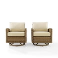 thumbnail image 3 of Crosley Furniture Bradenton Fabric Swivel Rocker Chair Set in Sand (Set of 2), 3 of 14