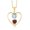 Sky Blue||Red||Near Colorless (GH), variant on 18K Yellow Gold Plated Silver Sky Blue Aquamarine Red Garnet and Black Diamond Pendant Necklace for Women (0.75 Cttw, Gemstone March Birthstone, Heart 5MM and 4MM, with 18 inch Silver Chain)