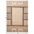 thumbnail image 3 of Casavani Handblock Printed Cotton Farmhouse Living Room Area Rug Geometric Area Carpet, Brown 10x16 feet, 3 of 6